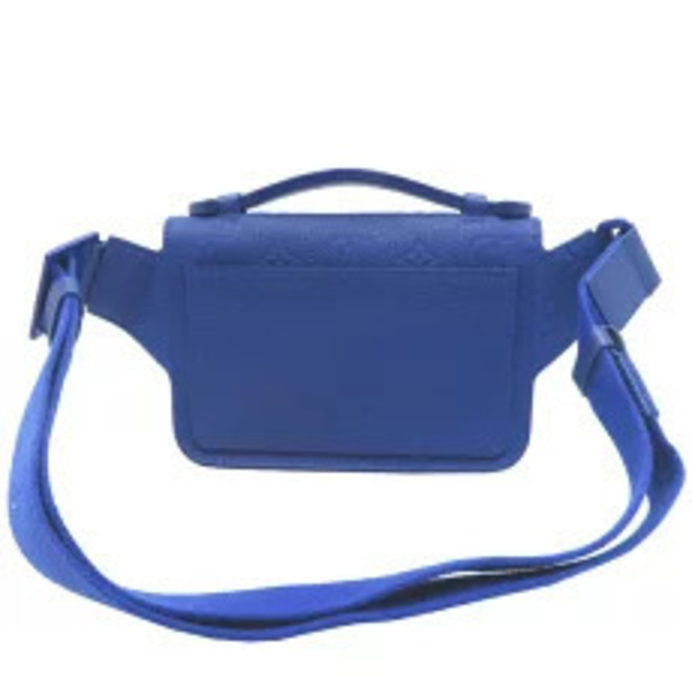 Louis Vuitton Lock Sling Monogram Bag Crossbody Blue Bum Belt Body Blue